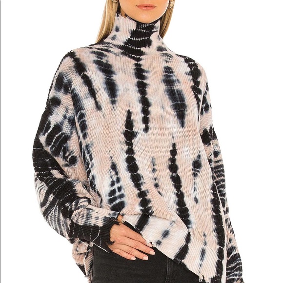 NWT YOUNG FABULOUS AND BROKE Distressed Cameron Oversized Turtleneck Sweater M/L - Picture 8 of 8